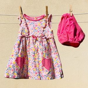 ☀️3/$20 Carter’s Floral 🌸Heart Patch Sun Dress